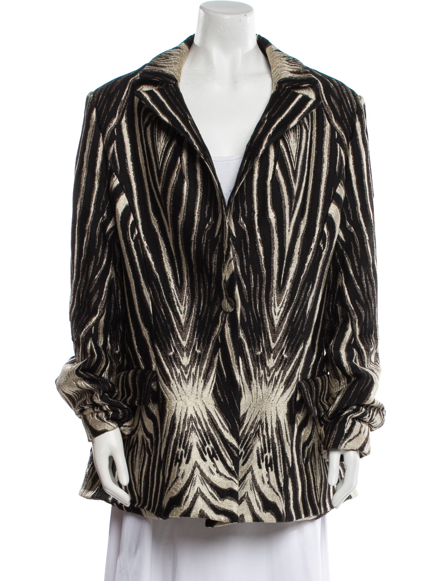 Christian Siriano Striped Coat