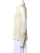 Christian Siriano Silk Long Sleeve Button-Up Top