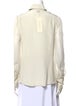 Christian Siriano Silk Long Sleeve Button-Up Top