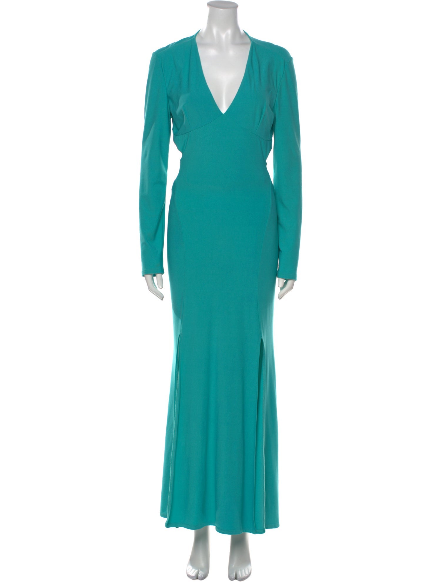 Christian Siriano V-Neck Long Dress