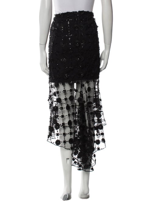 Christian Siriano Lace Pattern Midi Length Skirt