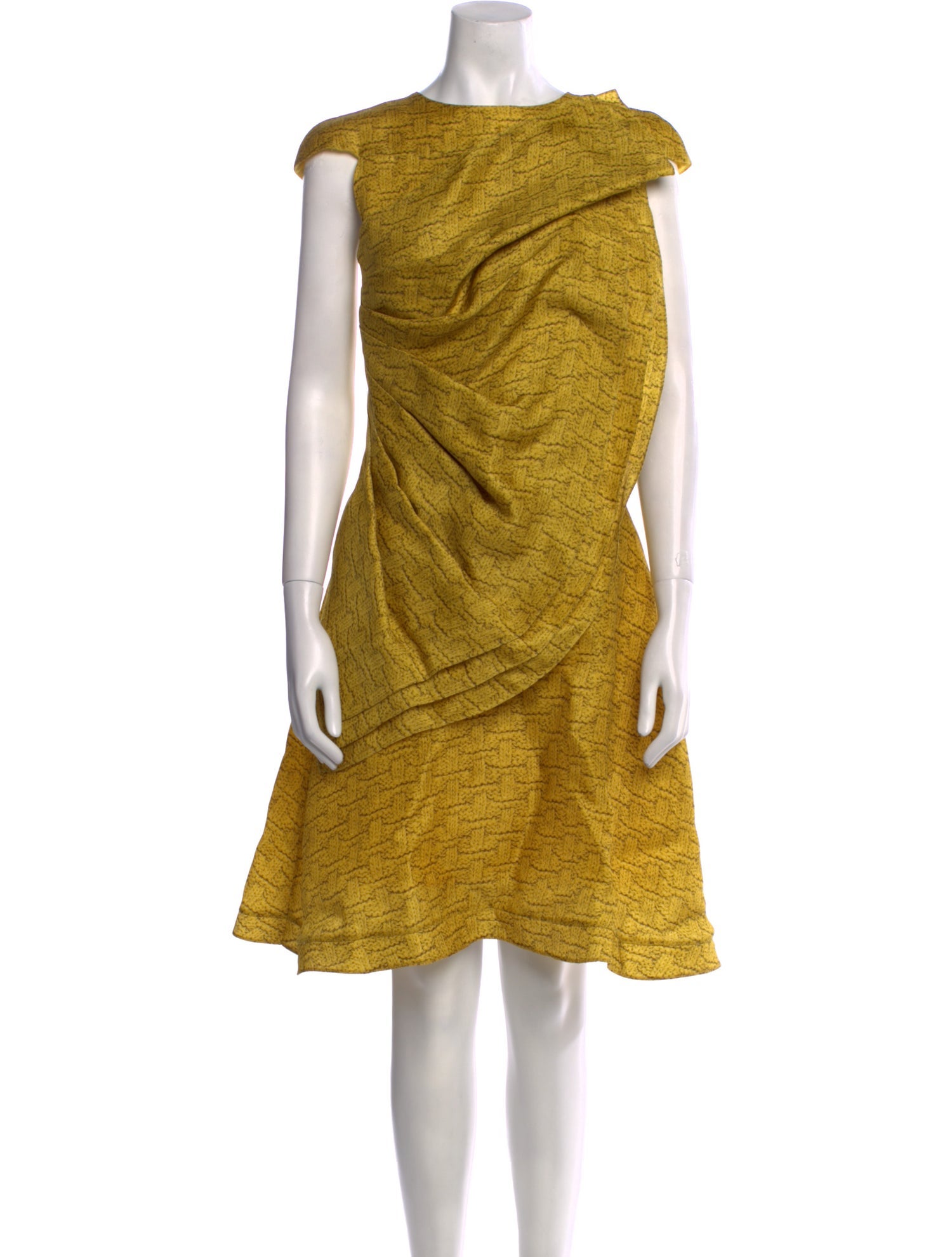 Christian Siriano Silk Knee-Length Dress