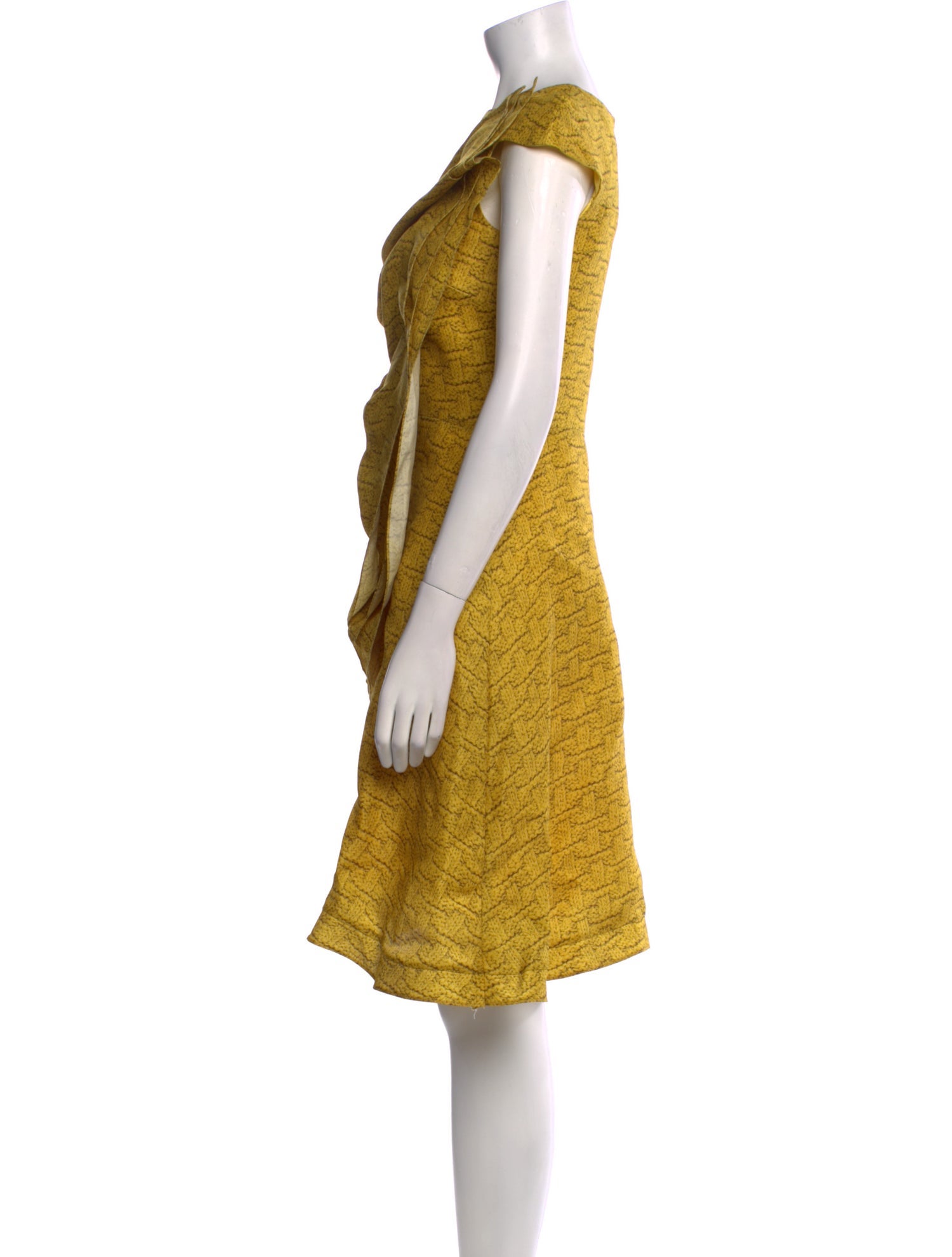 Christian Siriano Silk Knee-Length Dress