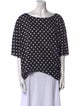 Christian Siriano Polka Dot Print Scoop Neck Blouse