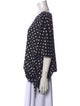 Christian Siriano Polka Dot Print Scoop Neck Blouse
