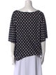 Christian Siriano Polka Dot Print Scoop Neck Blouse