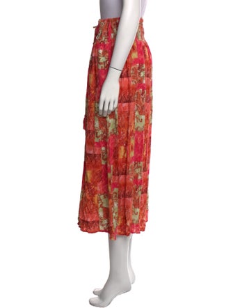 Christian Siriano Printed Midi Length Skirt