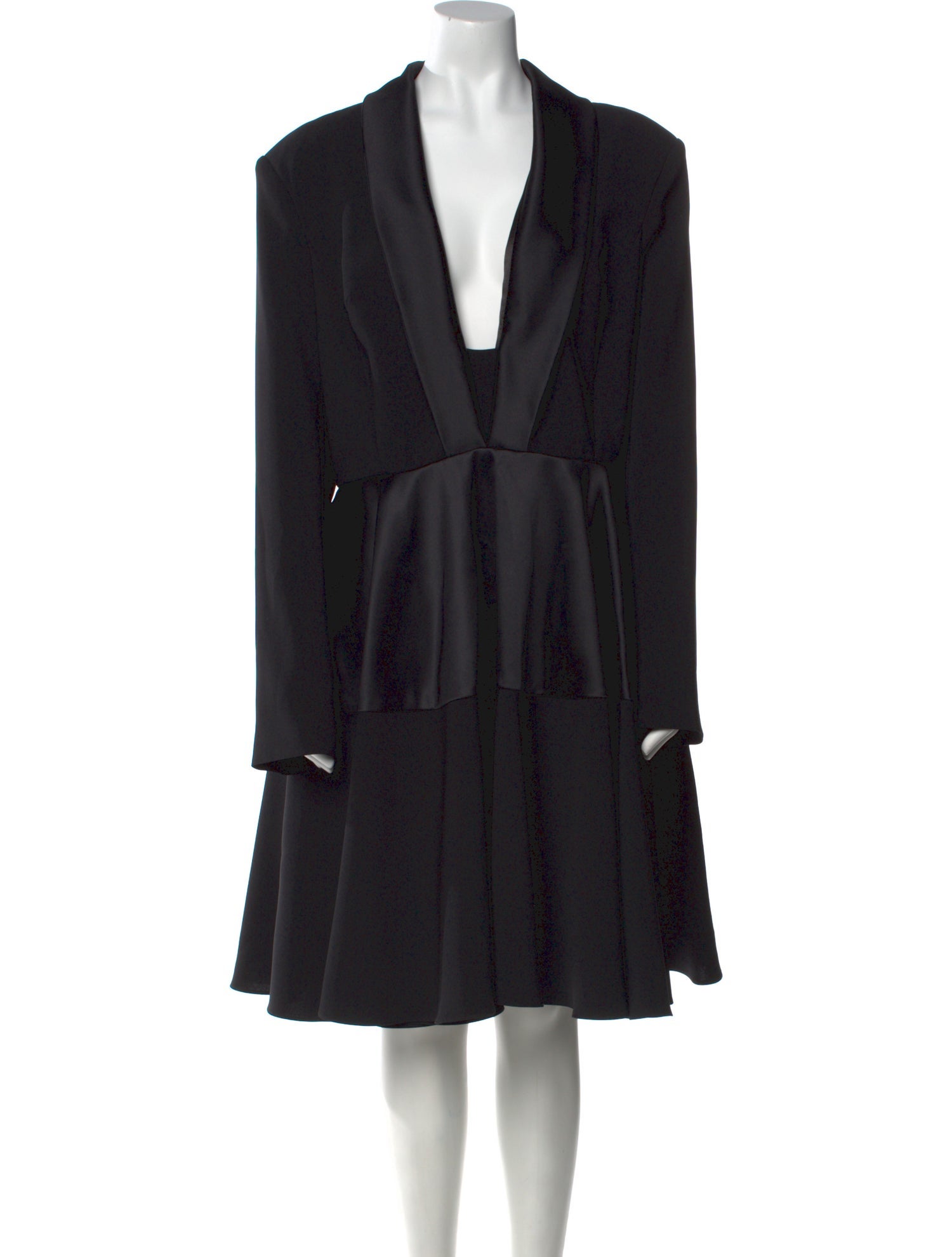 Christian Siriano V-Neck Midi Length Dress