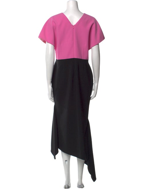 Christian Siriano Colorblock Pattern Long Dress