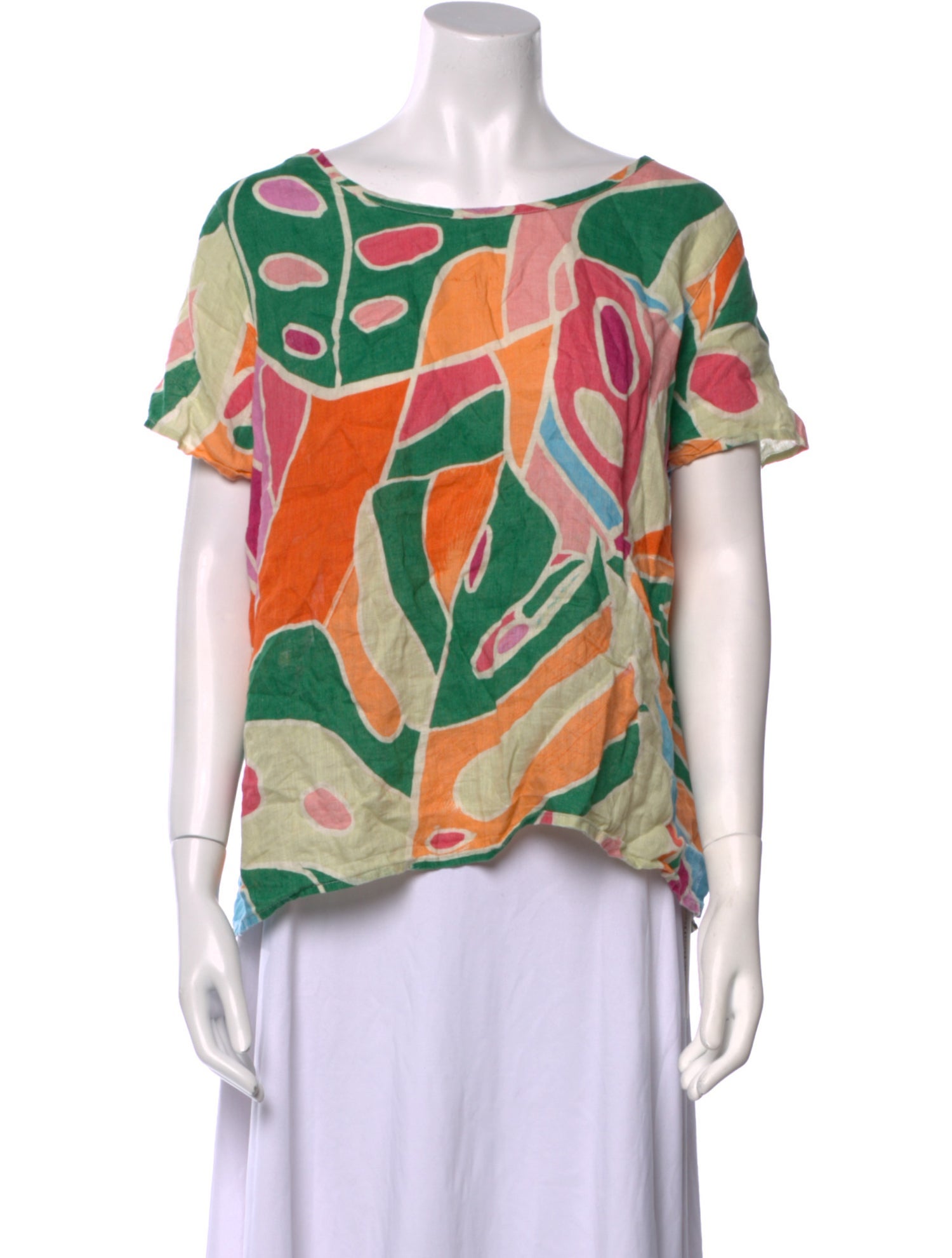 Christian Siriano Linen Printed T-Shirt