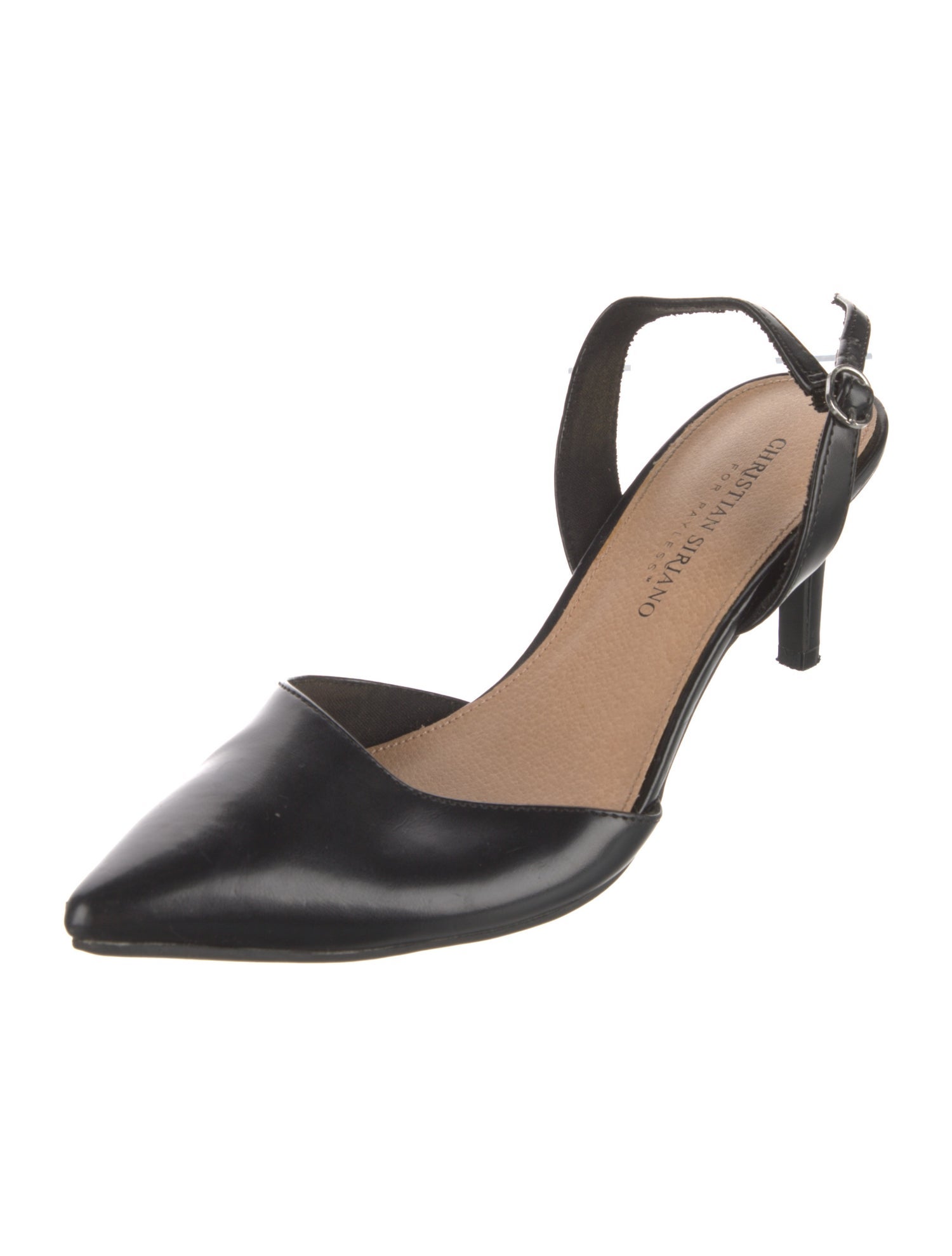 Christian Siriano Leather Slingback Pumps