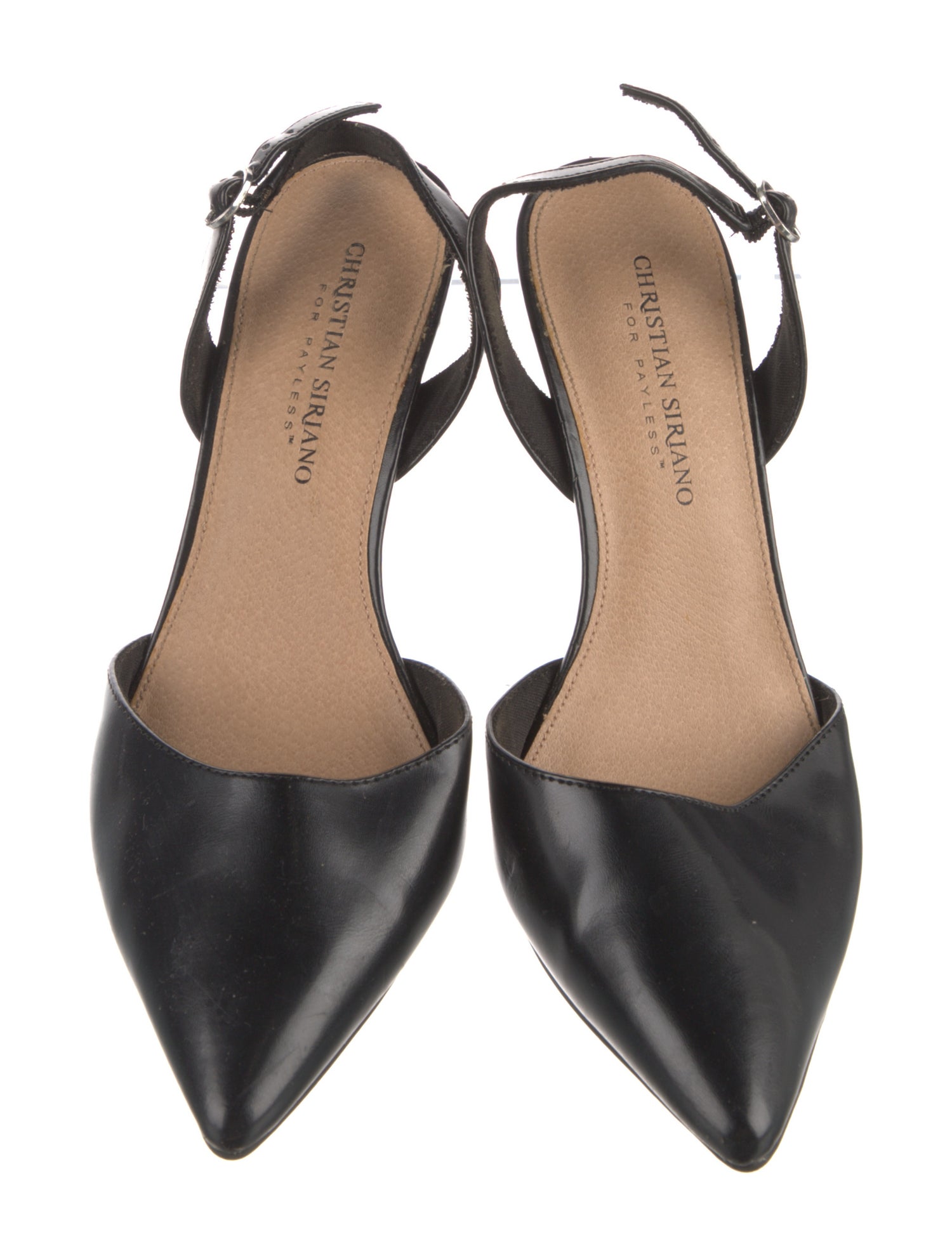 Christian Siriano Leather Slingback Pumps