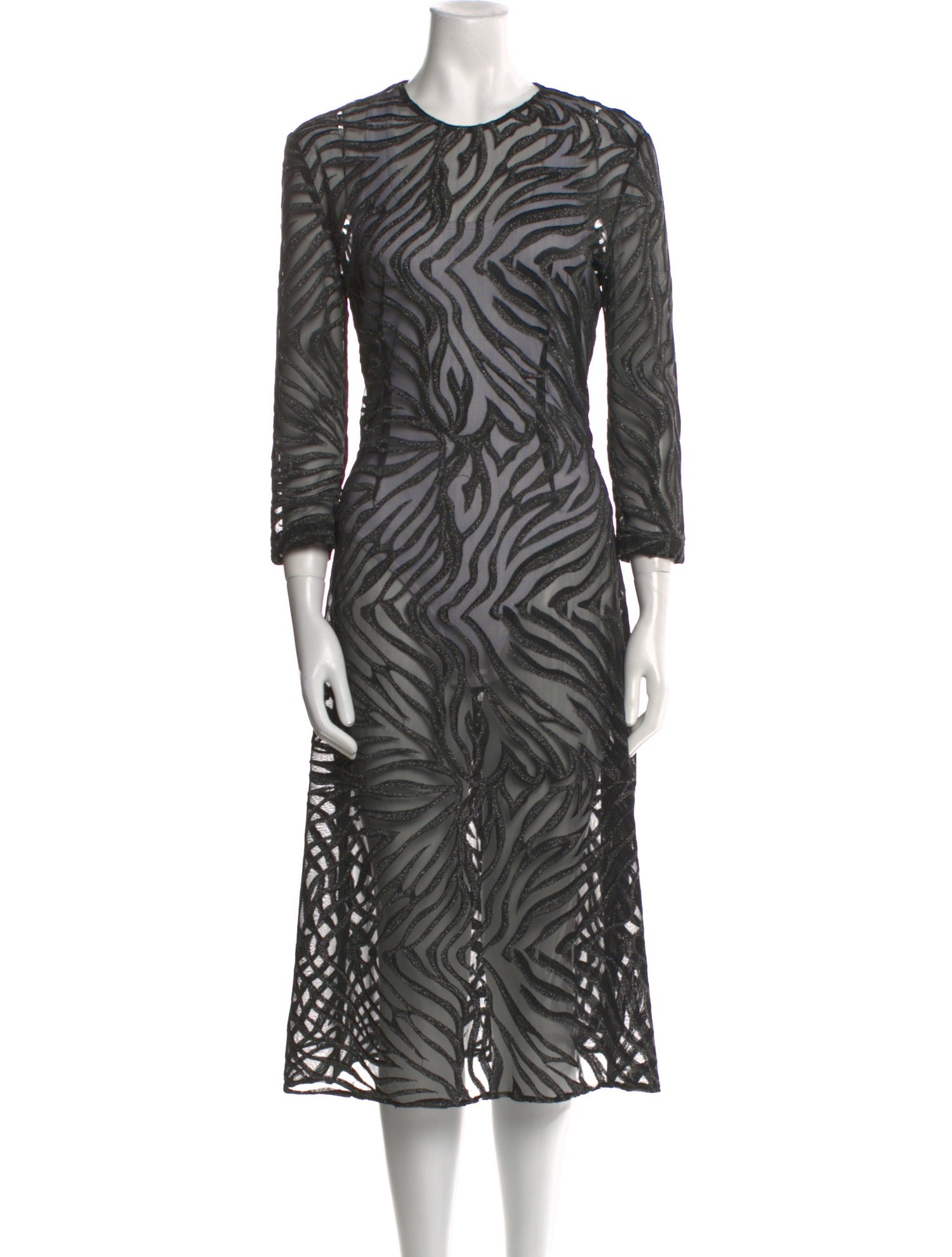 Christian Siriano Printed Midi Length Dress