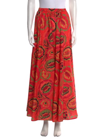 Christian Siriano Floral Print Long Skirt