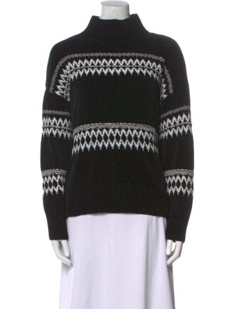 Christian Siriano Striped Mock Neck Sweater