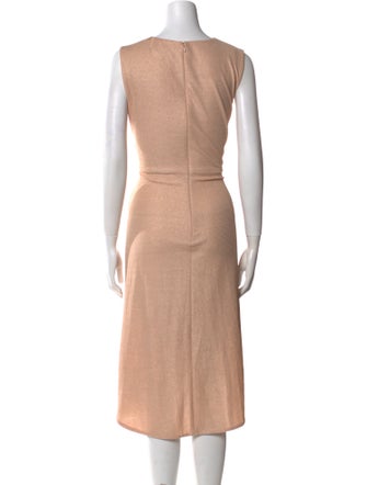 Christian Siriano Bateau Neckline Midi Length Dress