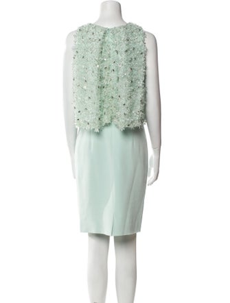 Christian Siriano V-Neck Knee-Length Dress