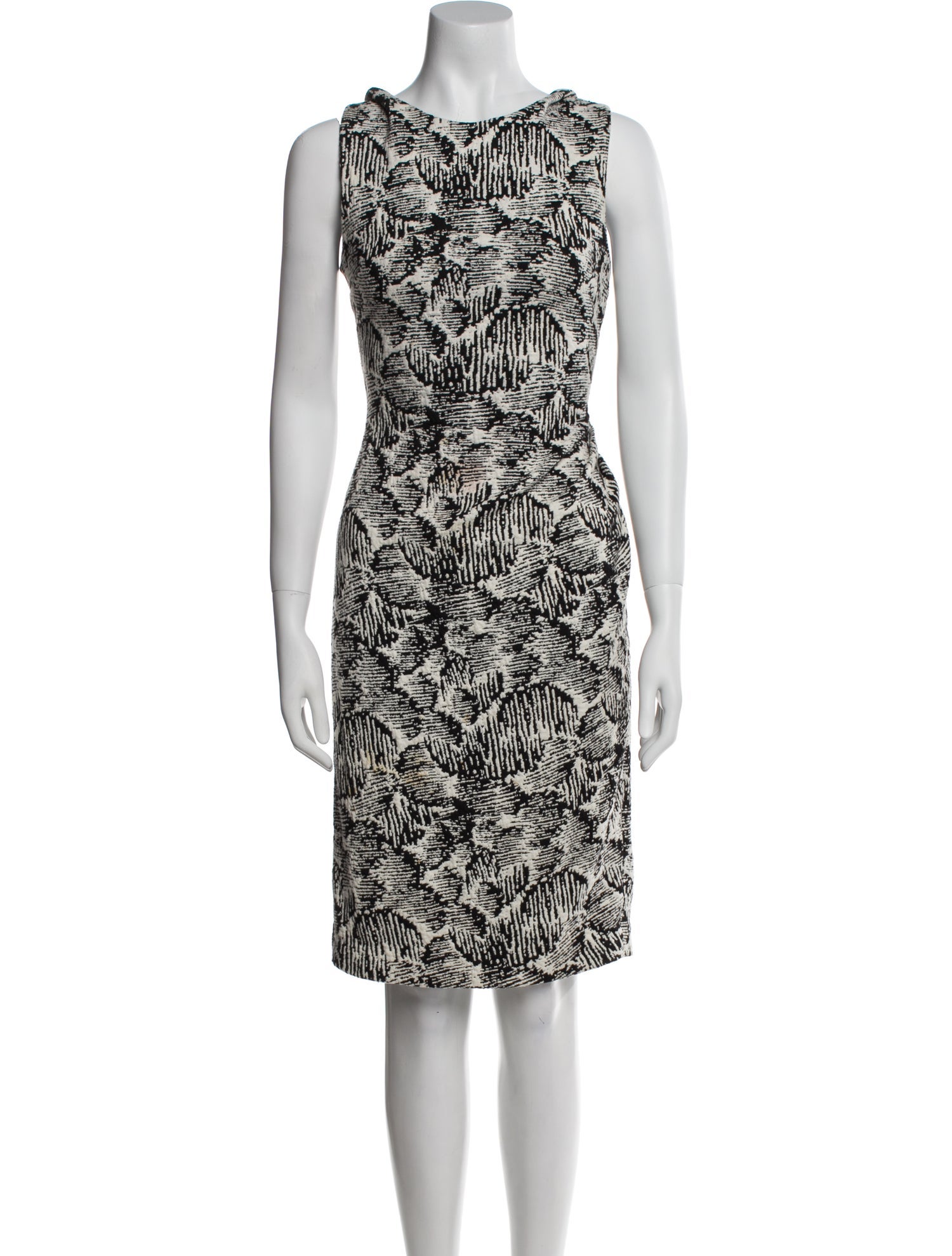 Christian Siriano Printed Knee-Length Dress