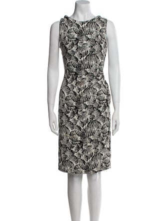 Christian Siriano Printed Knee-Length Dress