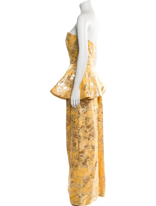 Christian Siriano Floral Print Long Dress