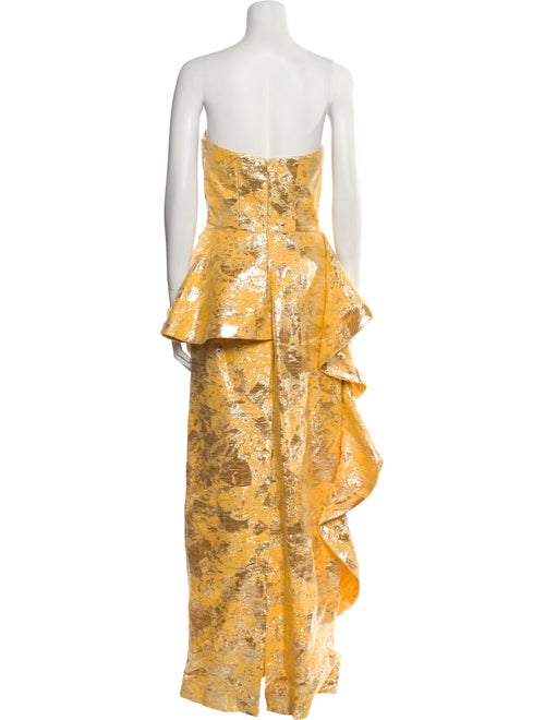 Christian Siriano Floral Print Long Dress