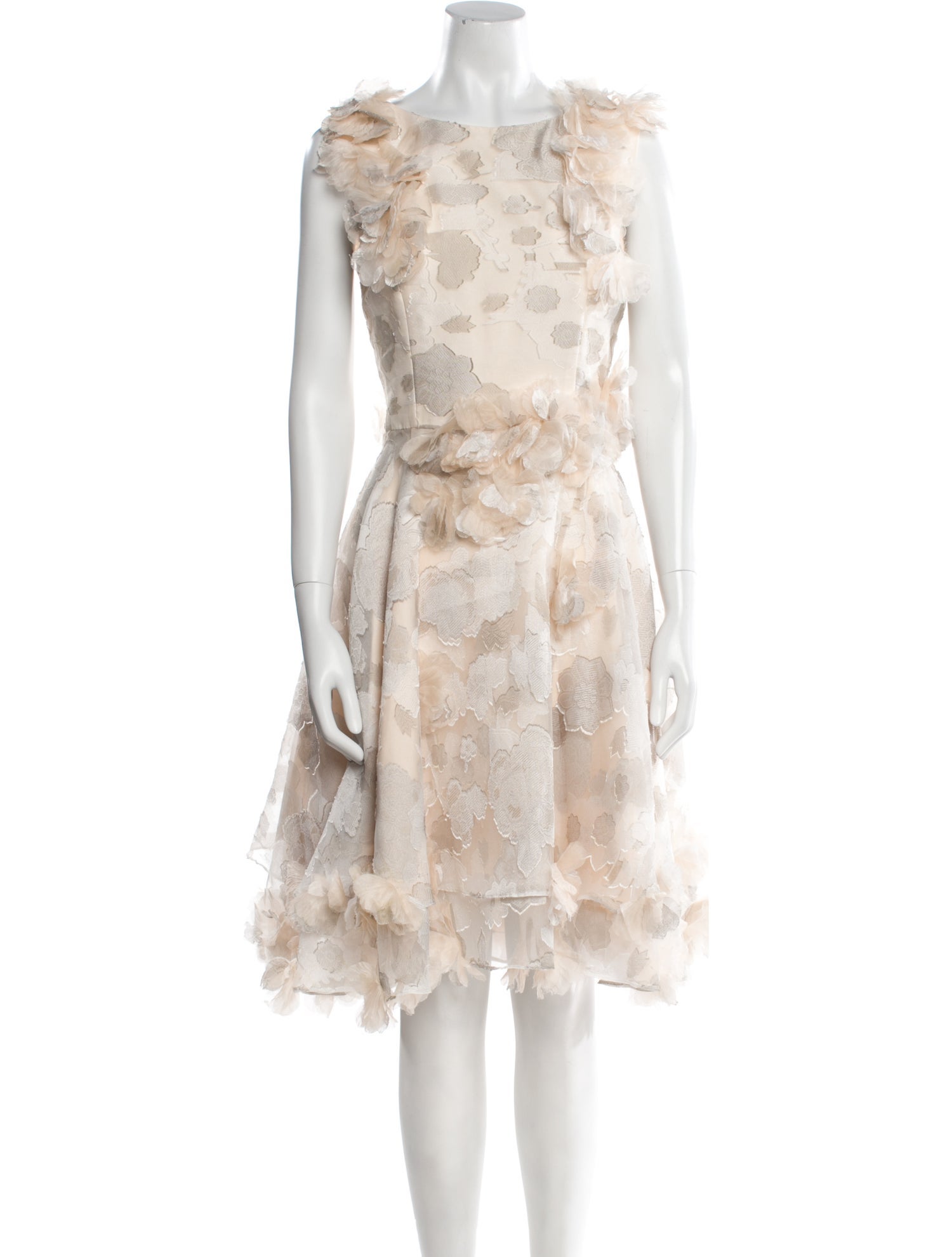 Christian Siriano Lace Pattern Knee-Length Dress