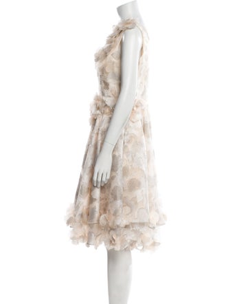 Christian Siriano Lace Pattern Knee-Length Dress