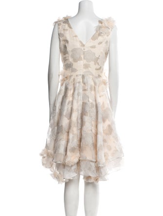 Christian Siriano Lace Pattern Knee-Length Dress