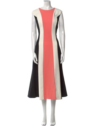 Christian Siriano Colorblock Pattern Long Dress
