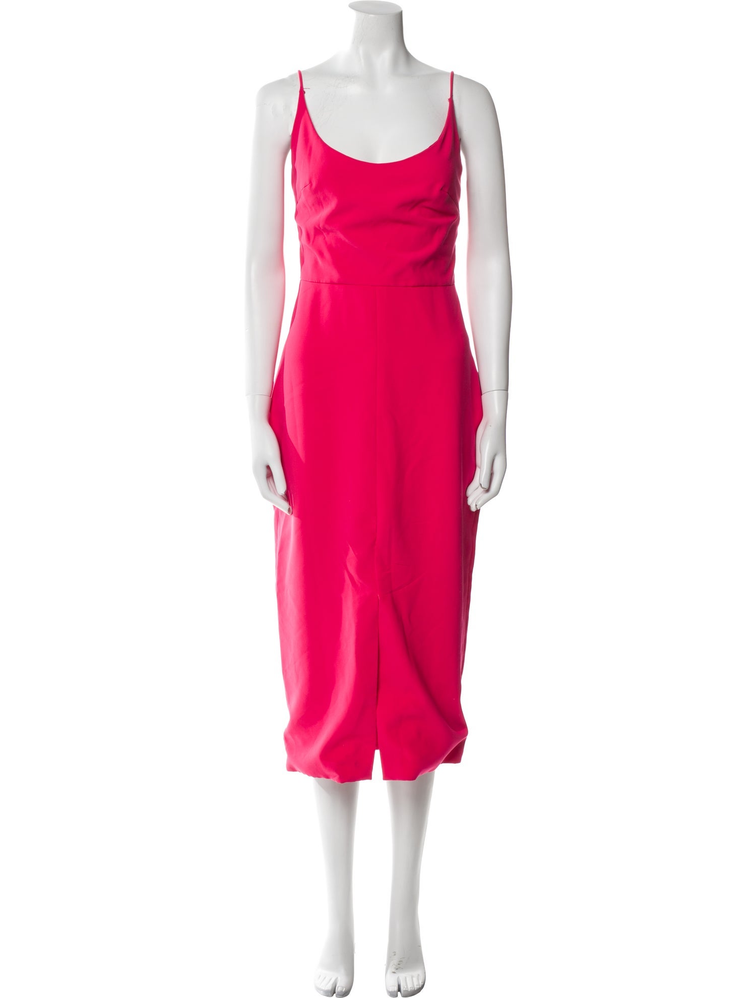 Christian Siriano Scoop Neck Midi Length Dress