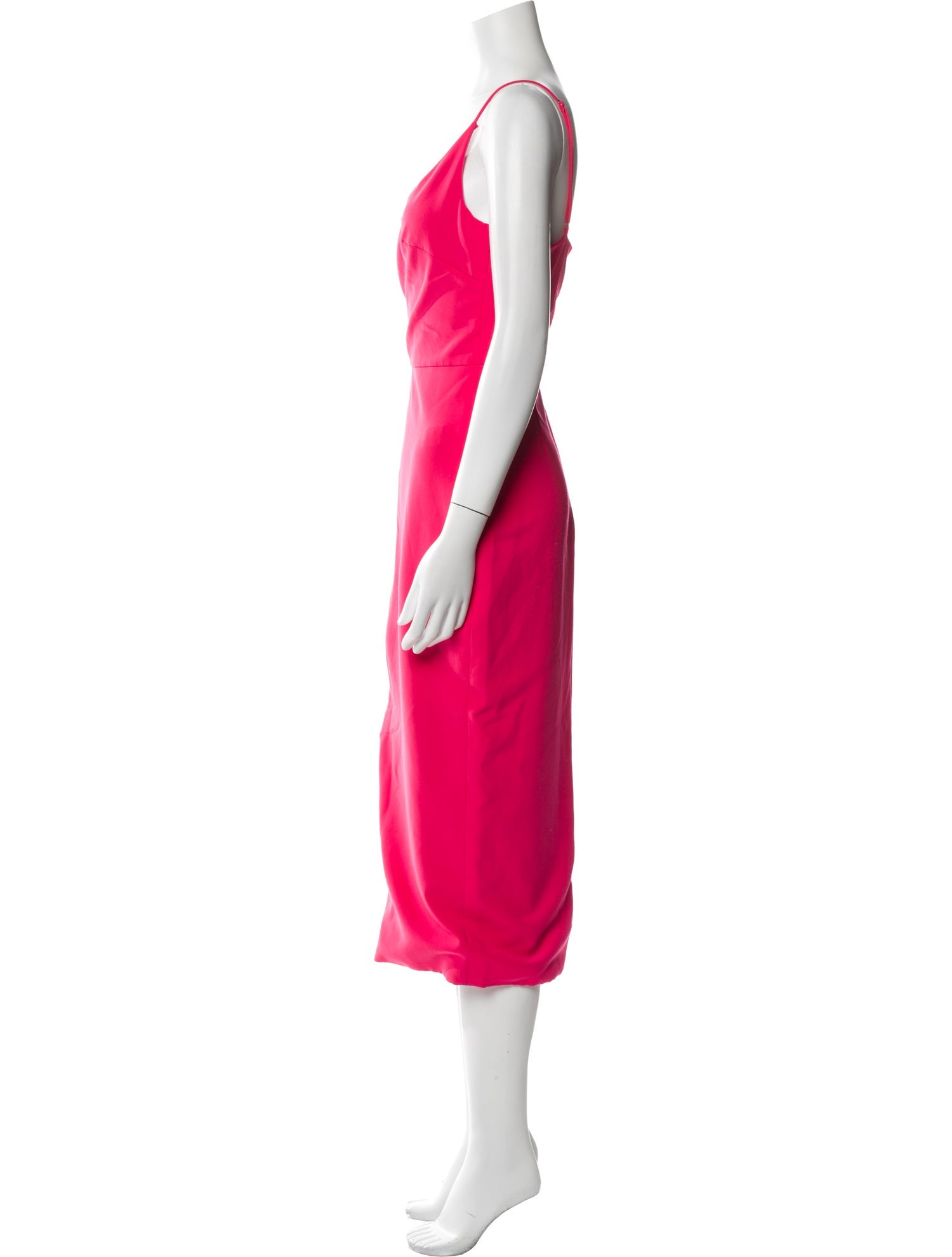 Christian Siriano Scoop Neck Midi Length Dress