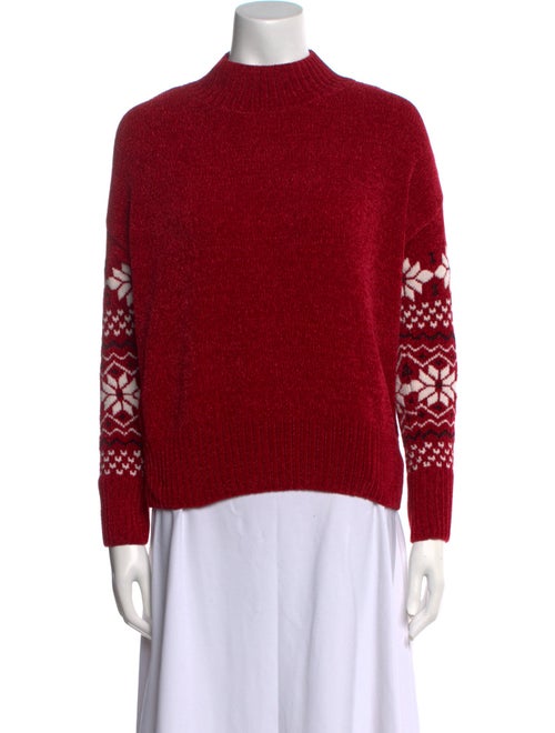 Christian Siriano Printed Mock Neck Sweater