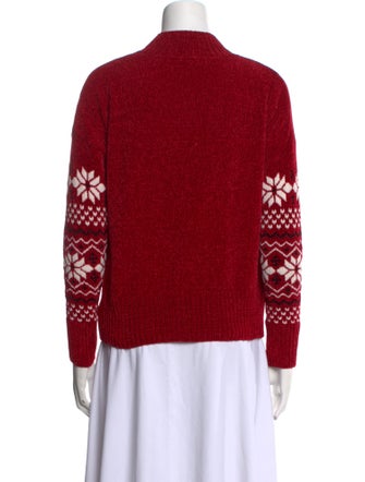 Christian Siriano Printed Mock Neck Sweater