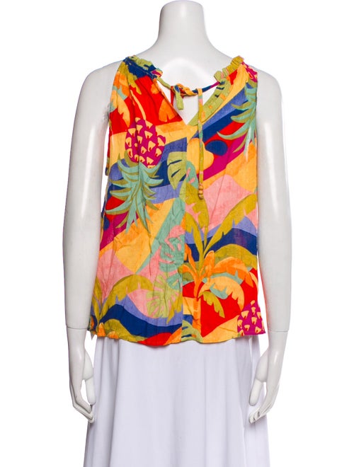 Christian Siriano Printed Halterneck Blouse