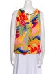 Christian Siriano Printed Halterneck Blouse