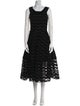 Christian Siriano Lace Pattern Midi Length Dress