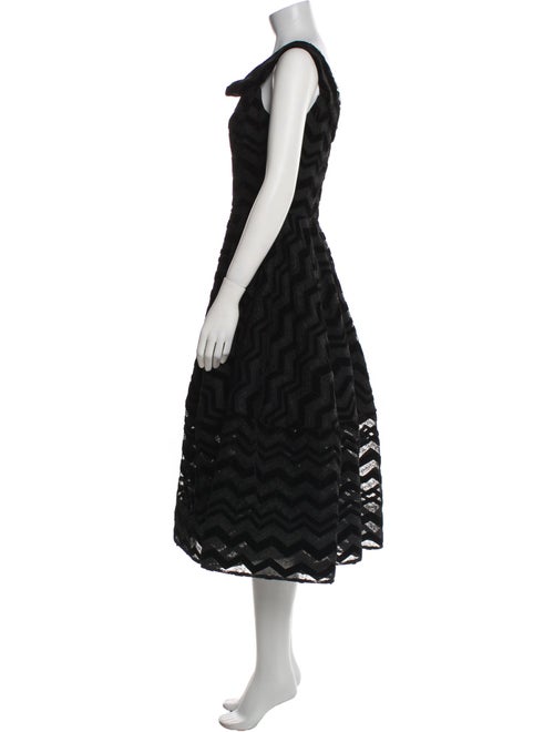 Christian Siriano Lace Pattern Midi Length Dress
