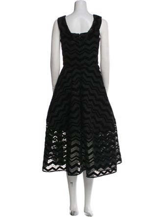 Christian Siriano Lace Pattern Midi Length Dress