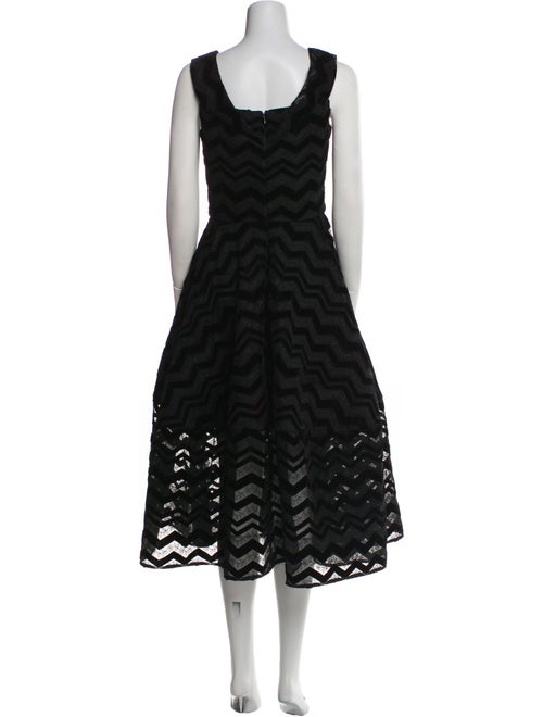 Christian Siriano Lace Pattern Midi Length Dress