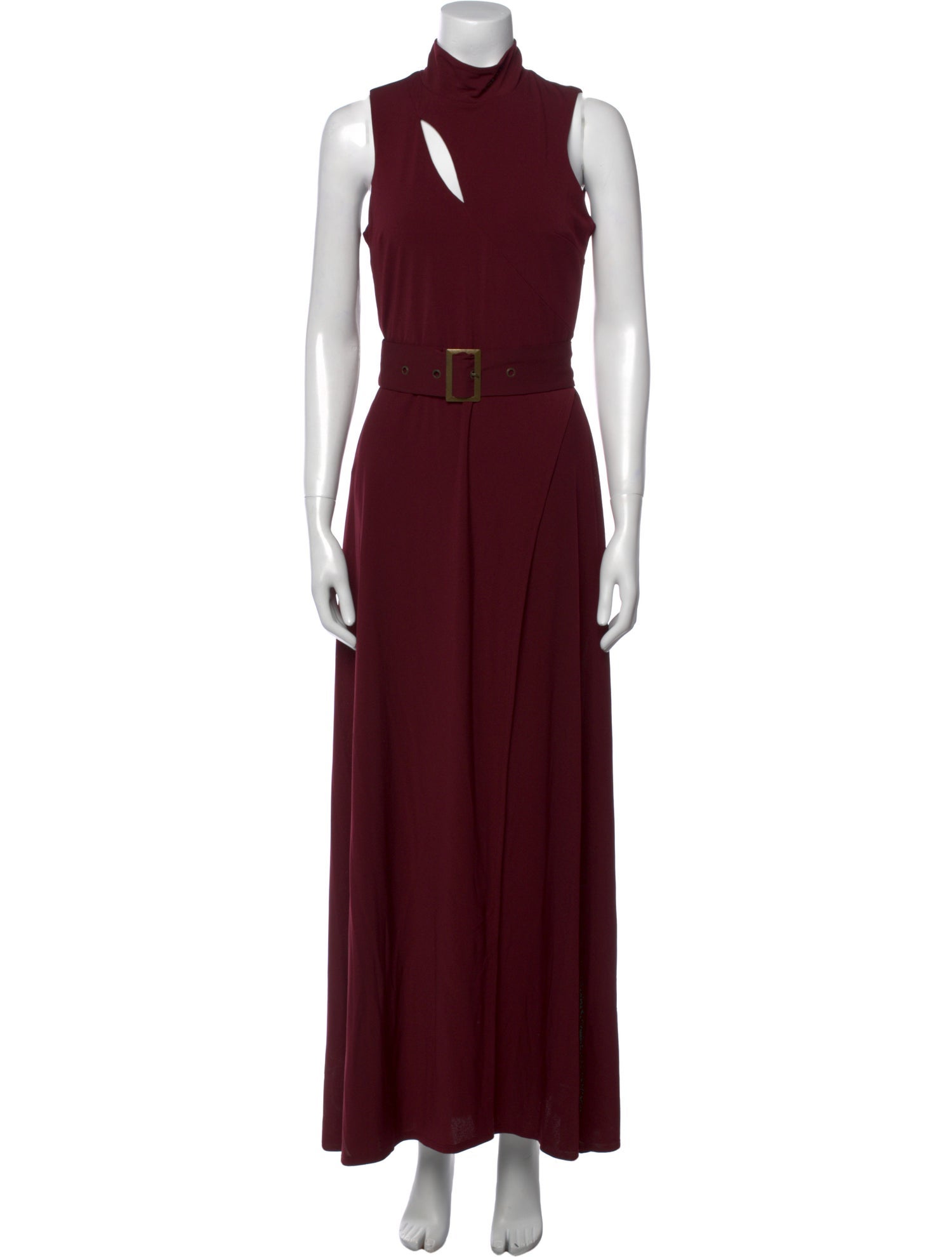 Christian Siriano Mock Neck Long Dress