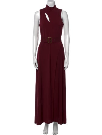 Christian Siriano Mock Neck Long Dress
