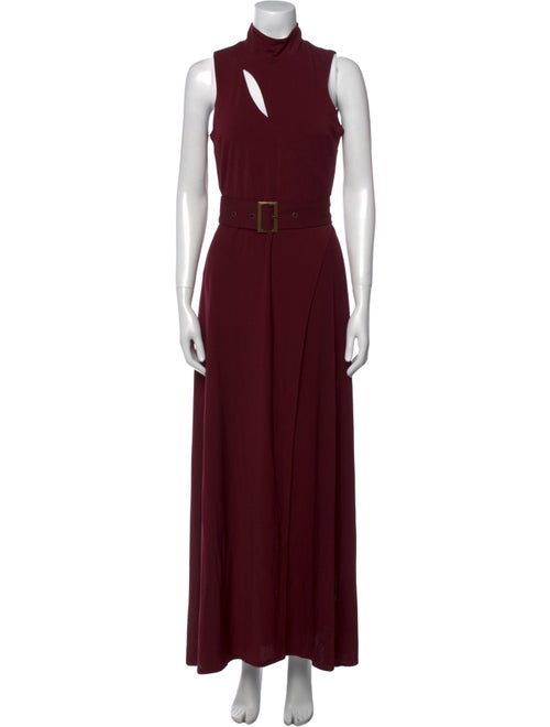 Christian Siriano Mock Neck Long Dress
