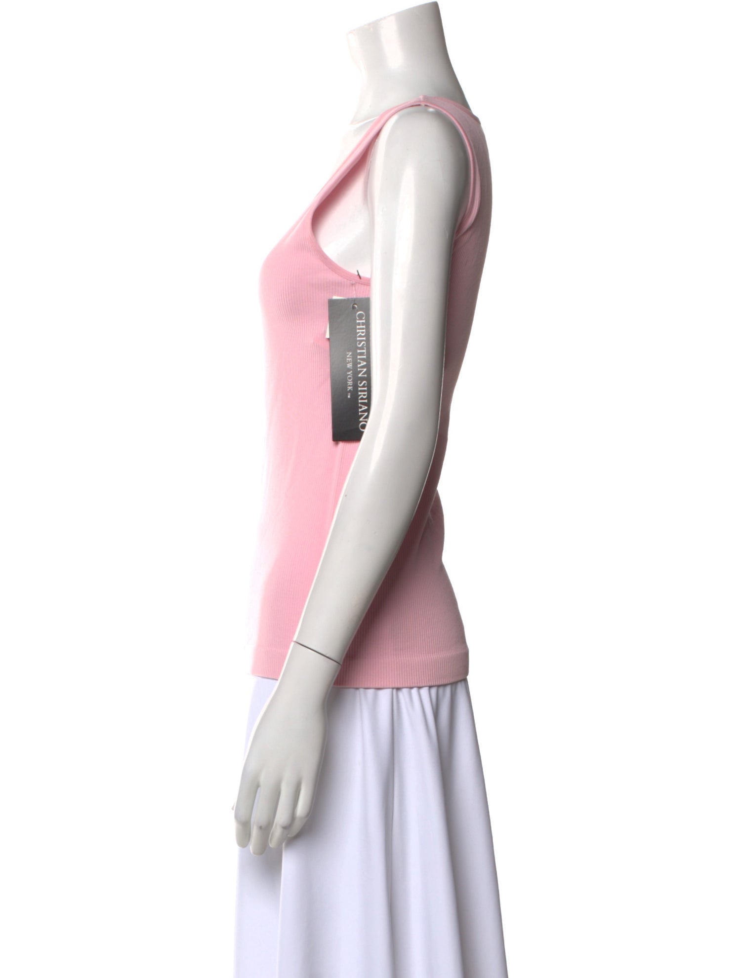 Christian Siriano Scoop Neck Sleeveless Top