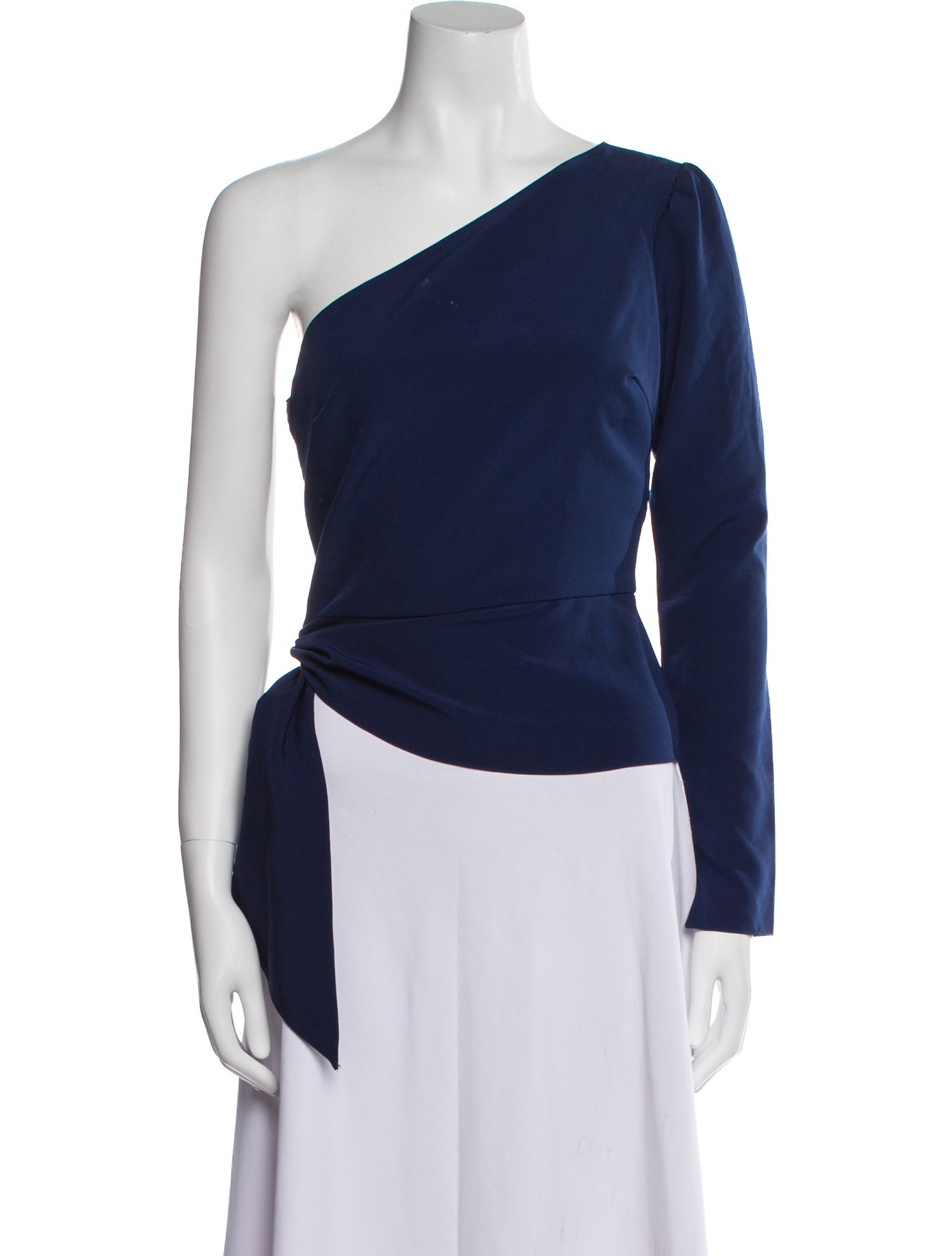 Christian Siriano One-Shoulder Long Sleeve Top