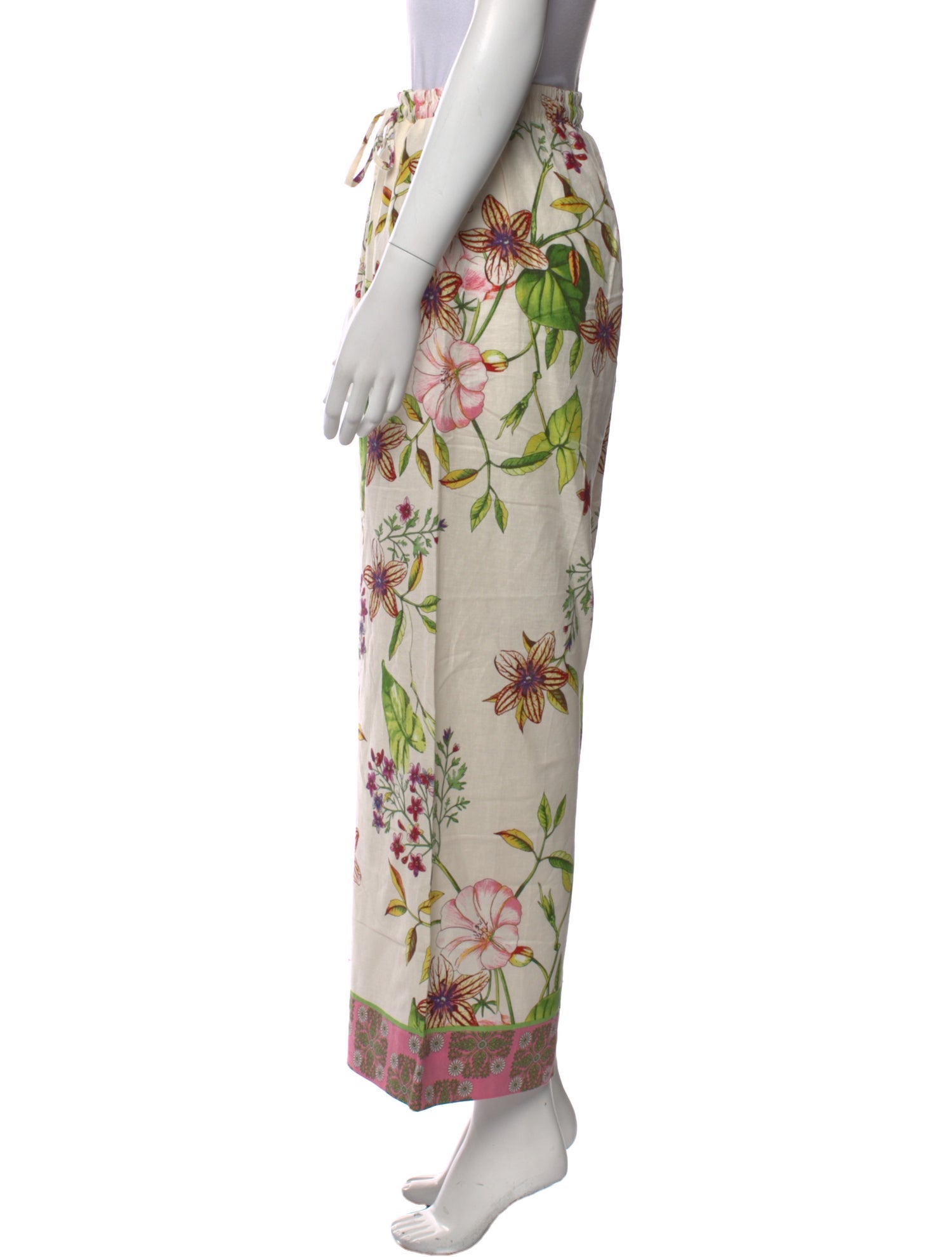 Christian Siriano Linen Wide Leg Pants