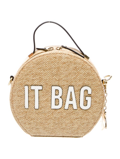 Christian Siriano Raffia Top Handle Bag