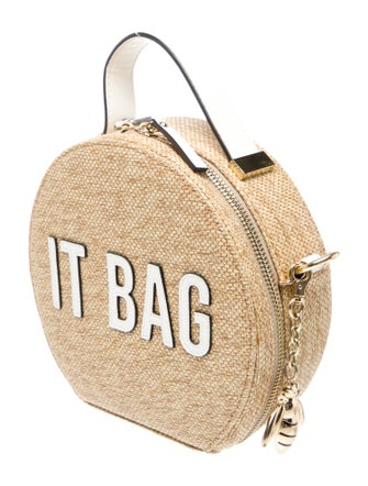 Christian Siriano Raffia Top Handle Bag