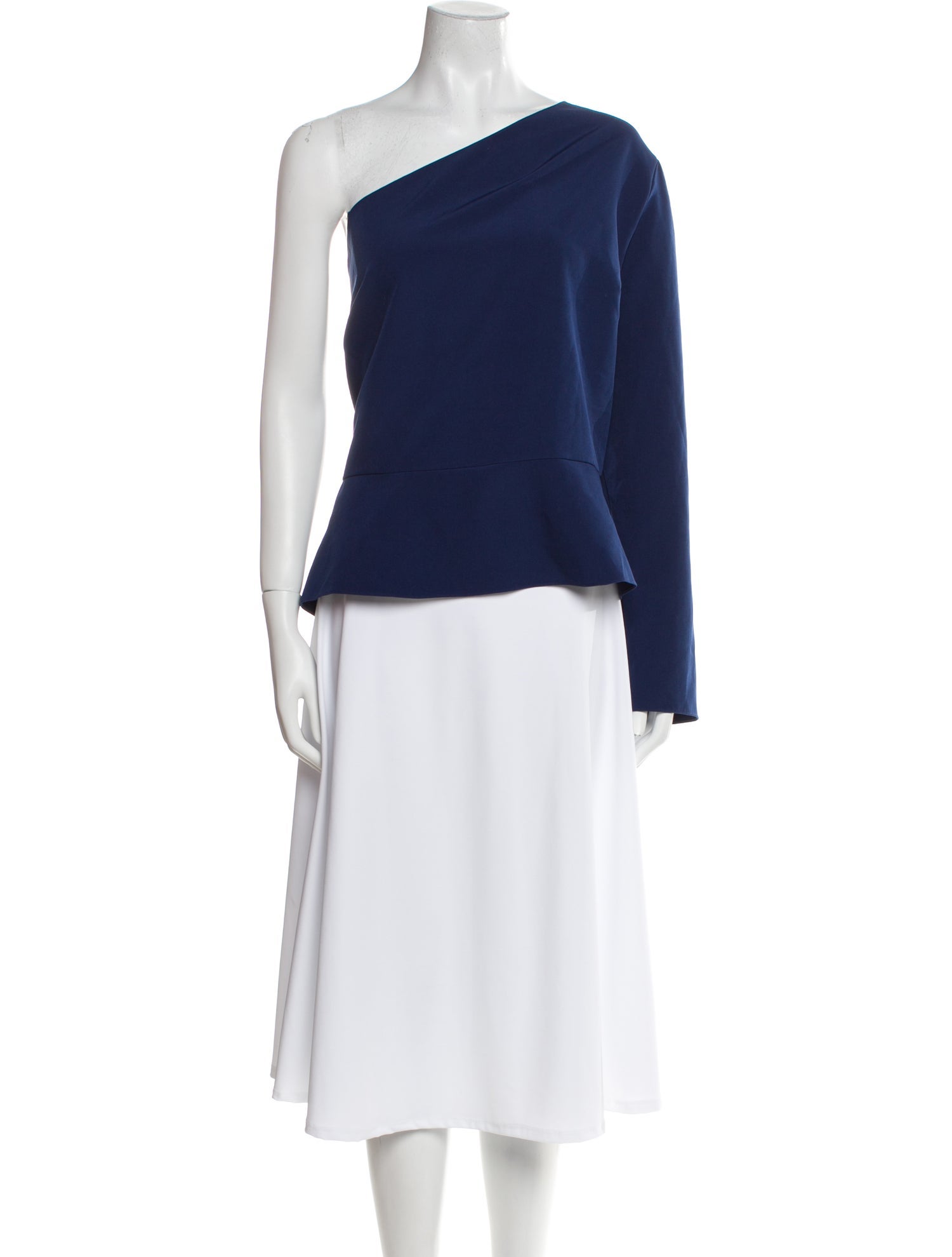 Christian Siriano One-Shoulder Long Sleeve Top