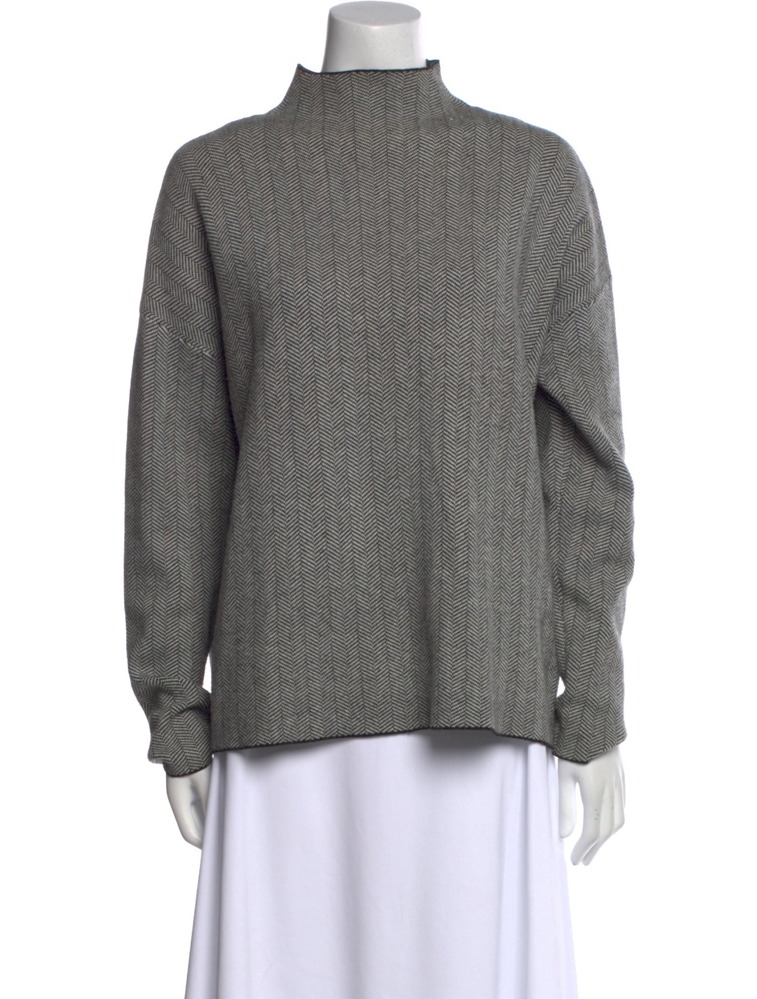 Christian Siriano Printed Mock Neck Sweatshirt