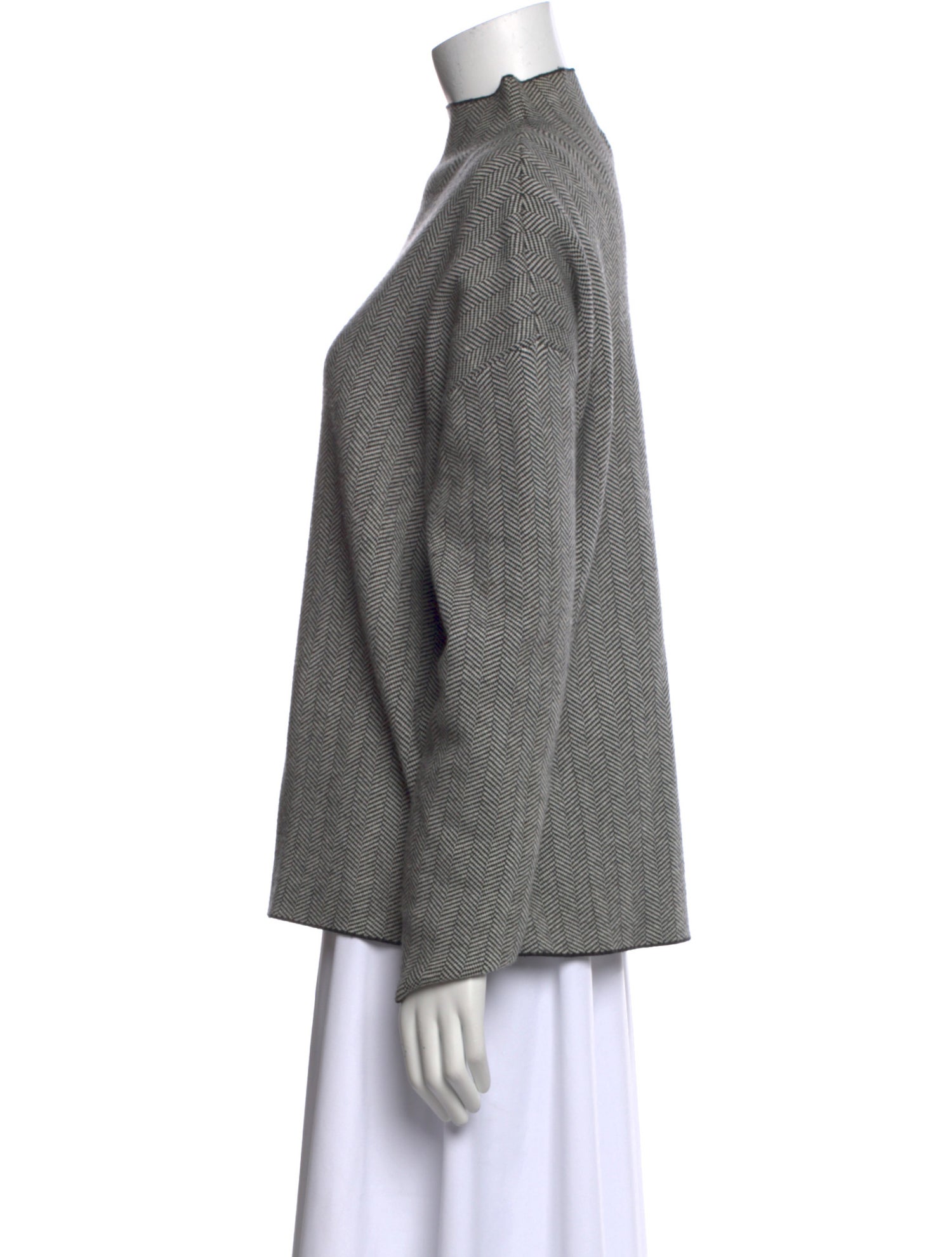 Christian Siriano Printed Mock Neck Sweatshirt